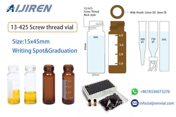 screw HPLC autosampler vials with inserts distributor